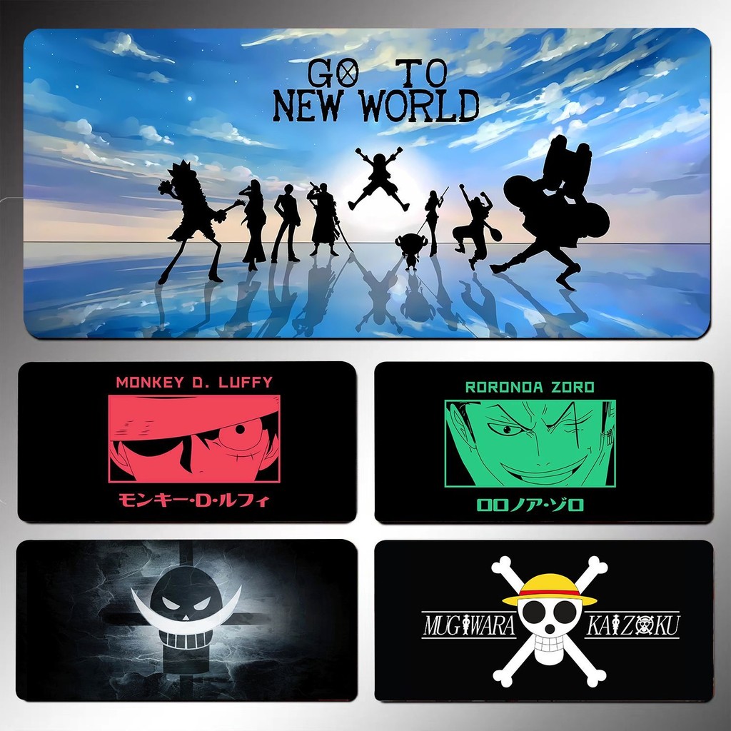 One Piece Anime Mouse Pad ขนาดใหญ่คีย์บอร์ด Pad Anti-slip Dirt-proof ตาราง Pad