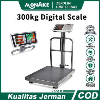 MONAKE JERMAN Sisik komputasi digital 150kg/300kg Timbangan Duduk Digital Kapasitas Electrik Platform Scele Sayur, Timbangan barang MKG-K1