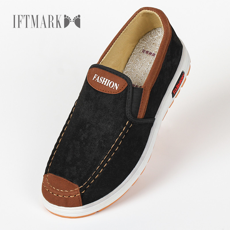 IFTMARK รองเท้าผู้ชายแฟชั่นรองเท้าลำลอง รองเท้าสบาย แบบสวม ไม่มีเชือกผูก ระบายอากาศดี ใส่สบาย