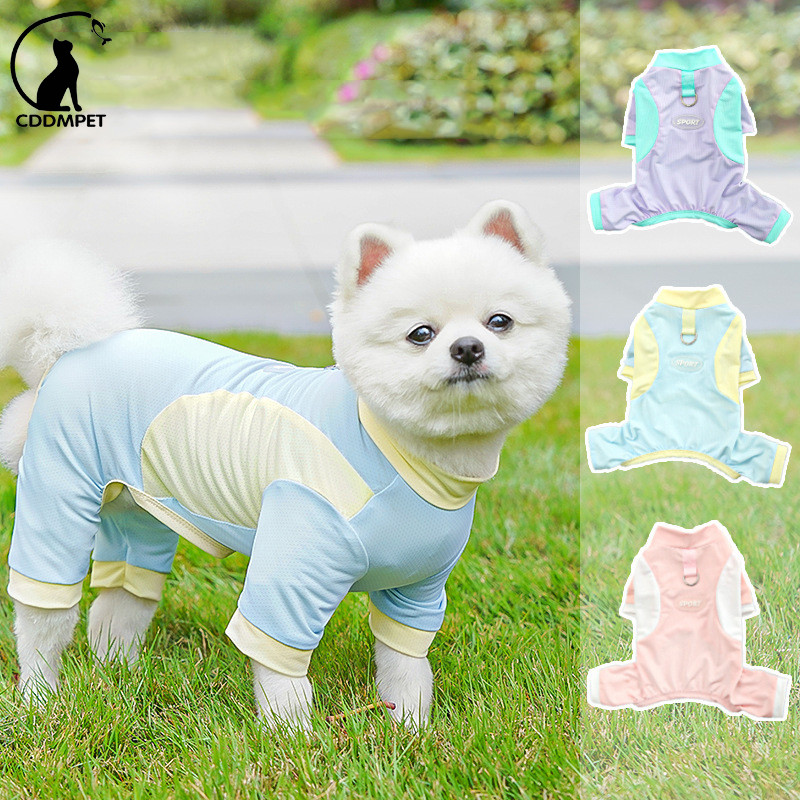 【CDDMPET】สุนัขระบายความร้อน เจ ผู้ตัดสิน ฤดูร้อนระบายอากาศผ้าไหมน้ําแข็งตาข่ายเสื้อผ้าที่มีน้ําหนักเบา