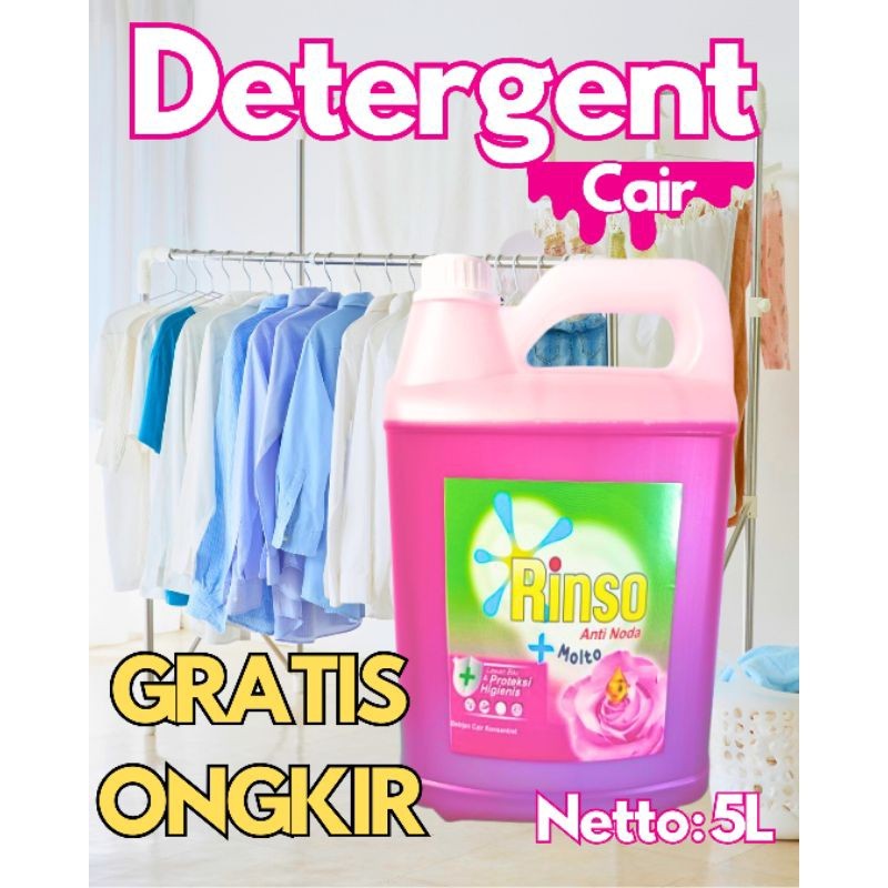 DRIGEN 5L PINK LAUNDRY LIQUID DETERGENT