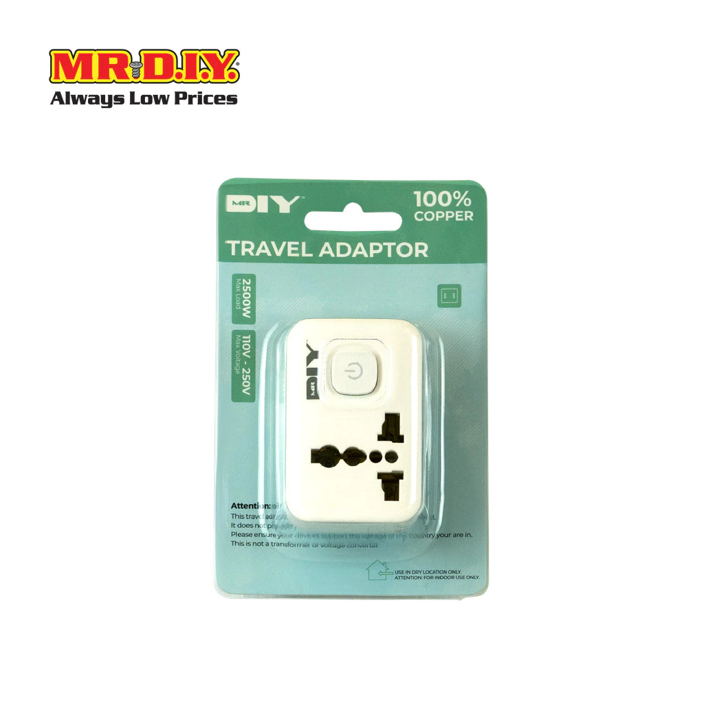 MR.D.I.Y หัวแปลงปลั๊กอเนกประสงค์ Travel Adaptor พร้อมสวิตซ์เปิดปิด