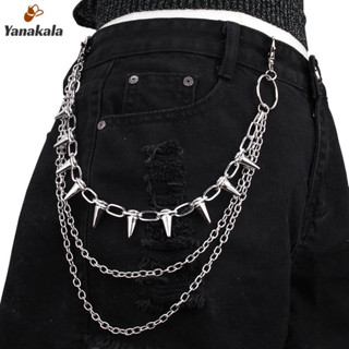 ส่งเร็ว🚚โซ่กางเกงโลหะ Y2kโซ่เอว เกงโซ่หลายชั้น พังค์ฮิปฮอป ผ…