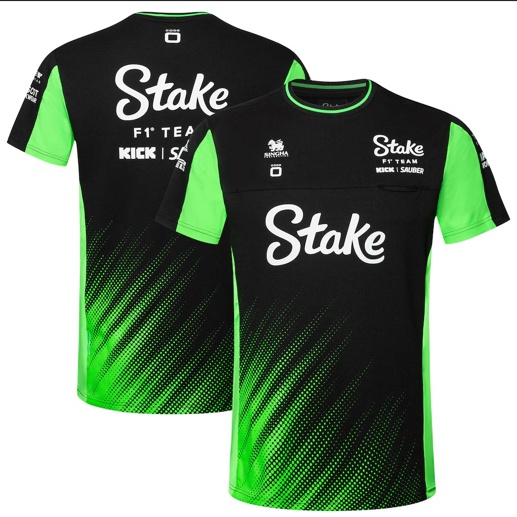 2025 ใหม่ล่าสุด F1 ชุดแข่ง + เสื้อยืดทีม Kick Sauber + ฤดูร้อนผู้ชายและผู้หญิงเสื้อยืดแขนสั้น