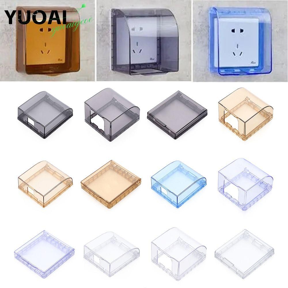 YUOAI 1 ชิ้นสวิทช์ฝาครอบป้องกันห้องน้ํา Splash-Proof กล่อง Power Outlet อุปกรณ์ปลั๊กไฟฟ้าฝาครอบ