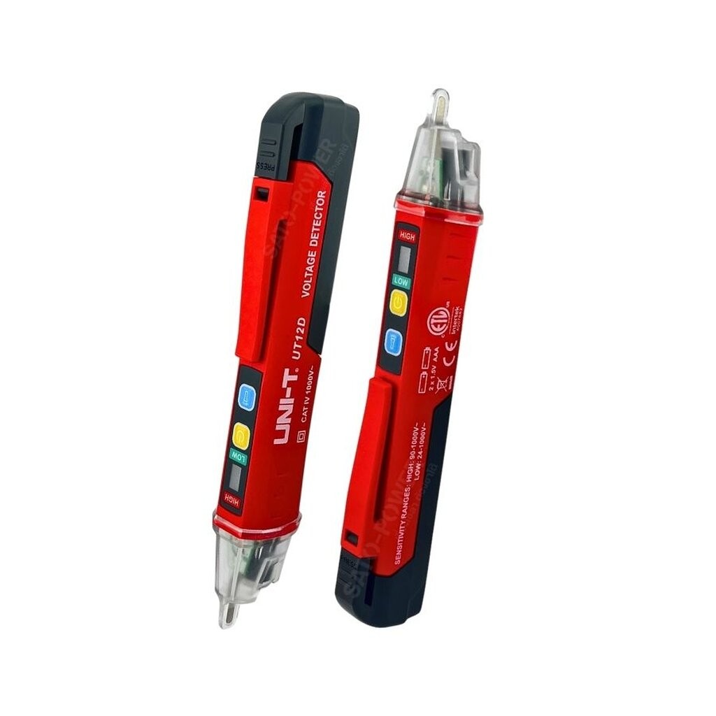 UNI-T ปากกาวัดไฟฟ้า มีแสง+เสียงเตือน UT12D | CAT IV 1000V ปากกาทดสอบไฟฟ้า แบบไม่สัมผัส