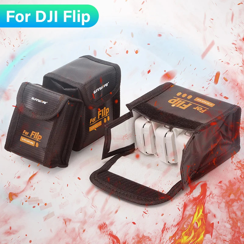 แบตเตอรี่ปลอดภัยสําหรับ DJI Filp ทนไฟป้องกันการระเบิดแบบพกพา Guard สําหรับ DJI Filp Drone แบตเตอรี่ก