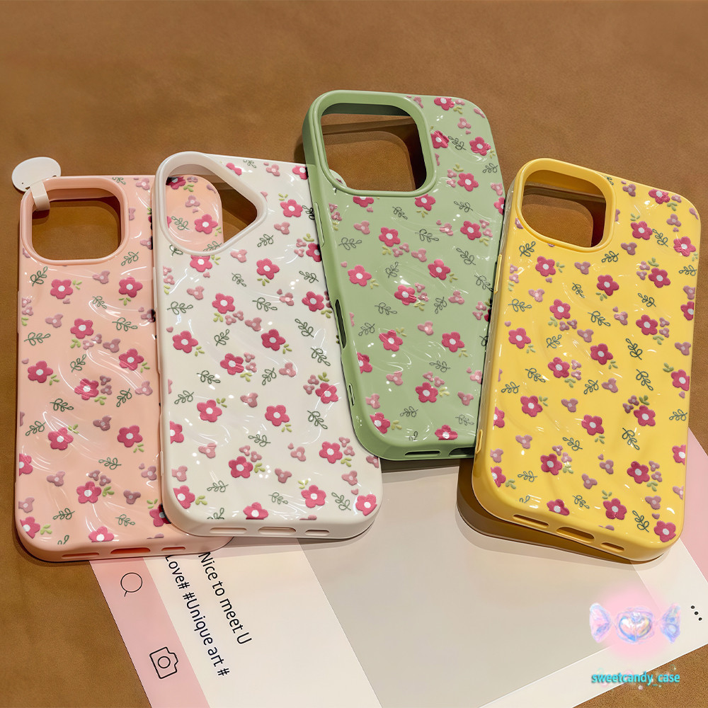 💖จัดส่งในพื้นที่💖 เคสเหมือนอุกกาบาต หน้าจอที่เต็มไปด้วยดอกไม้ สําหรับIPhone16 15 14 13 12 11 7 8plus Pro Promax X XR XS