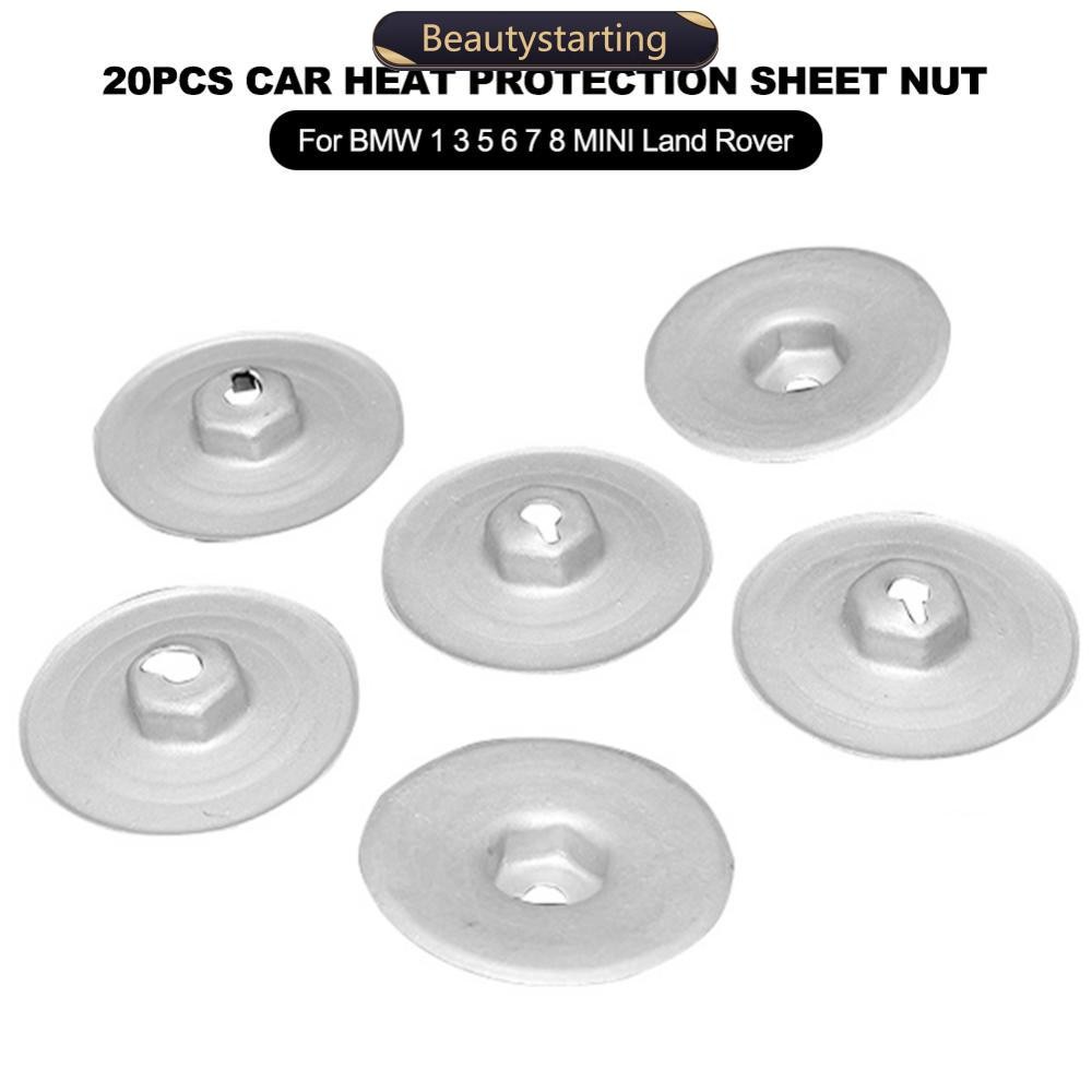 BEAUTYSTARTING 20 ชิ้นรถแผ่นป้องกันความร้อน Nut Transmission Trunk แผ่นด้านล่าง Nut สําหรับ BMW 1 3 