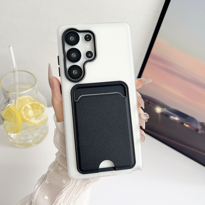 Luxury Matte โปร่งแสงกระเป๋า PU กระเป๋าสตางค์หนังสําหรับ Samsung Galaxy S25 EDGE S25 Ultra S24 S23 Ultra Plus S24FE S23 FE กันกระแทก Hard ฝาครอบป้องกัน