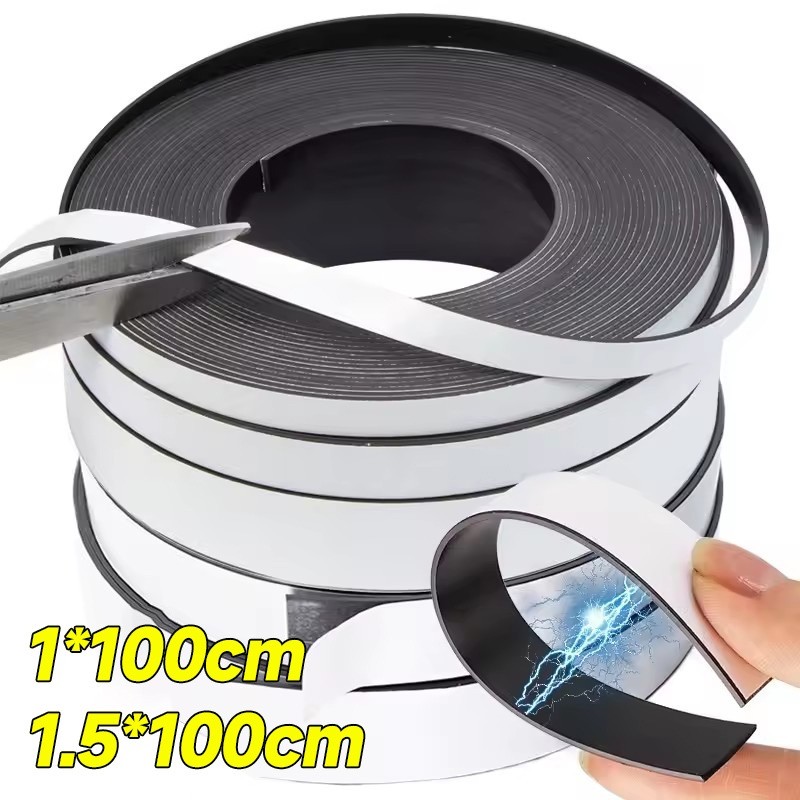 1/3/5 ม้วนเทปแม่เหล็กกาวตนเอง – แถบแม่เหล็กตัดแบบยืดหยุ่นสําหรับเครื่องมือ DIY Home Fixing – โปรปัง