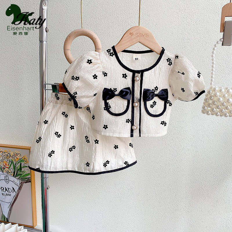 ‌พร้อมสต็อกชุดสูทเด็กผู้หญิง 2025 ฤดูร้อนสไตล์ใหม่เวอร์ชั่นเกาหลีชุดสองชิ้นเด็ก ผู้มีอิทธิพล แฟชั่นชุดจัดเลี้ยงชุดฤดูร้อน‌