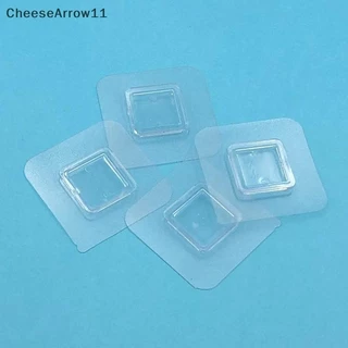 CHE 1 ชิ้น Wall Self กาวตะขอลวดโปร่งใสชั้นวาง Wall Mount สติกเกอร์ด้านข้าง Fixing Patch สําหรับห้องครัวห้องน้ํา Gadget TH