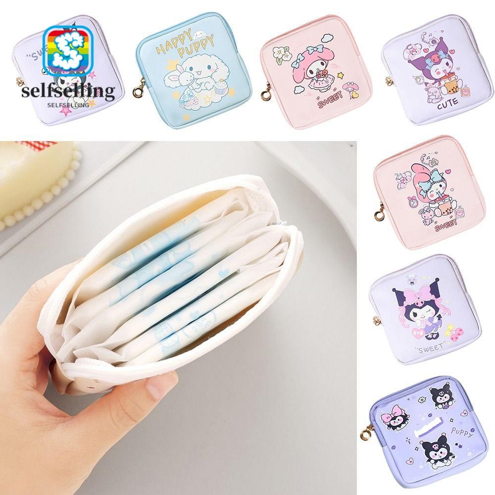 SELFS กระเป๋าเก็บของ Kuromi ความจุขนาดใหญ่ ออกแบบมาเพื่อการจัดเก็บเครื่องสำอางและของใช้อเนกประสงค์