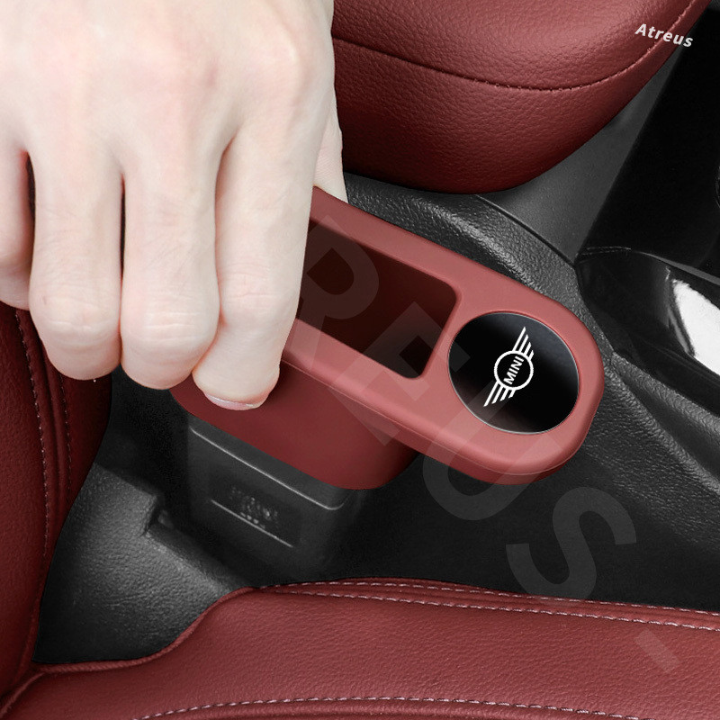 1ชิ้น Mini ฝาซ็อกเก็ตเข็มขัดนิรภัยรถยนต์ ป้องกันการชนกัน รถเข็มขัดนิรภัยซ็อกเก็ตฝาครอบป้องกัน สําหรับ Mini Cooper F56 R56 Clubman Countryman F60 R55 F55 R57 R58 S - รูปที่ 4