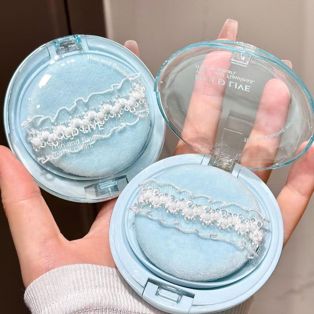 HOLD LIVE Light Feather Soft Coke Powder Fixing แต่งหน้ายาวนานควบคุมน้ํามัน Blue Brightening Expansi