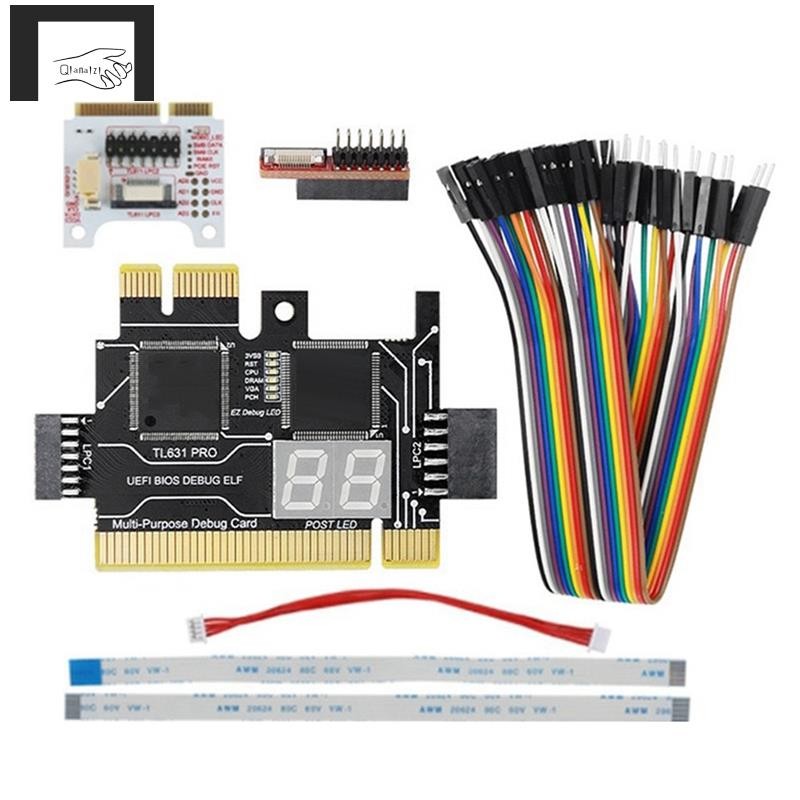 [qianaizi]TL631 Pro การ์ดวินิจฉัย + การ์ดขยายการ์ดเมนบอร์ด PCI-E มัลติฟังก์ชั่นเครื่องวิเคราะห์วินิจ