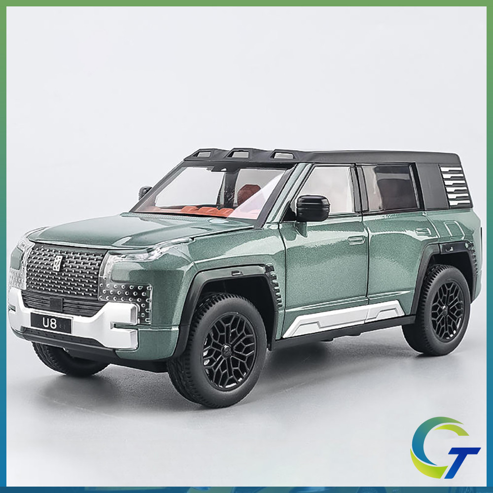 1:24 BYD Yangwang U8 SUV Diecast ของเล่นรถรุ่นรถของเล่นคอลเลกชันของขวัญสําหรับชายเด็ก