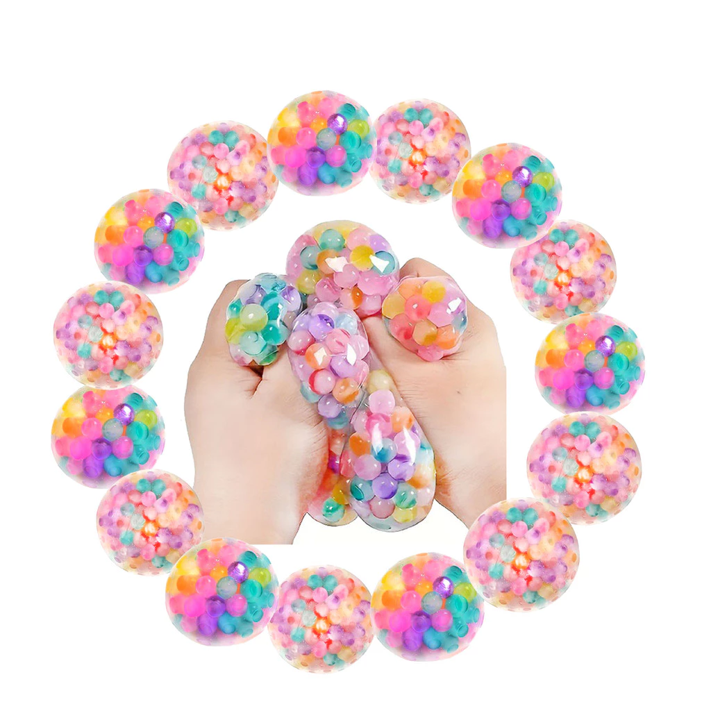 6 ซม. Macaron ลูกปัดสี Grape Vent Ball บรรเทาความเครียด Squishy ของเล่นเด็กผู้ใหญ่ตลก