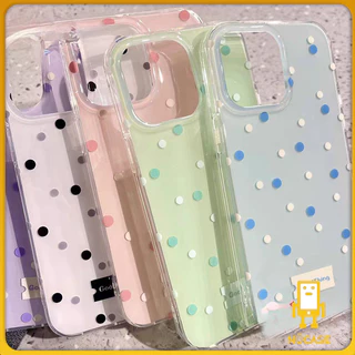 เคสไอโฟน 16 13 สำหรับ IPhone XR 11 15 13 12 16 14 Pro Max XS X 16Plus Max 15 7 8 16 Plus ปก IMD สุดหรูลายจุดใหม่