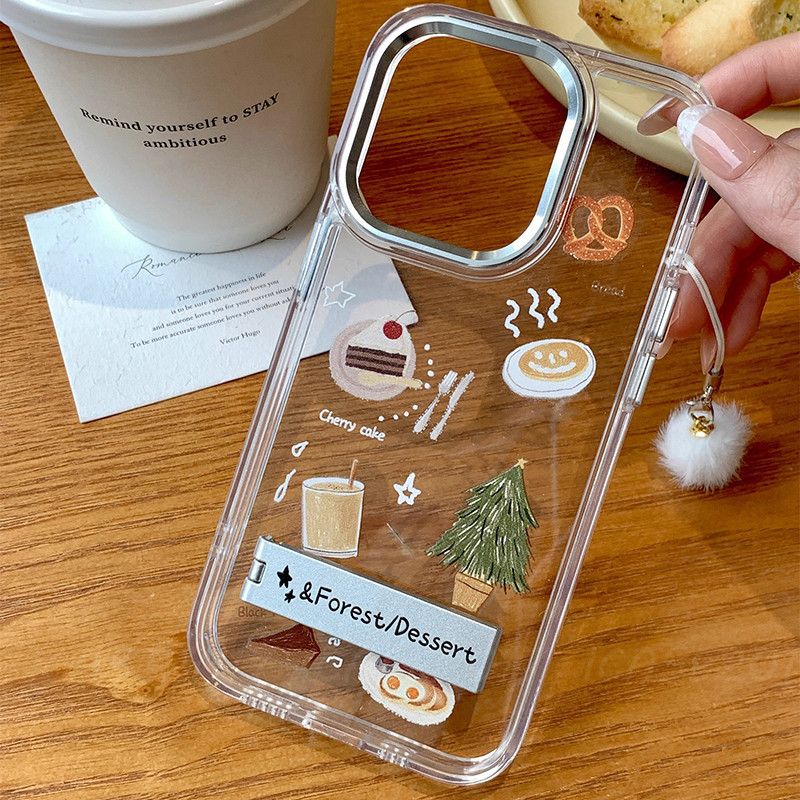 Niche Forest ขาตั้งเค้ก Samsung S25 edge S24 S23 S22+S21 FE Note20 Ultra โปร่งใสกันกระแทกเคสโทรศัพท์