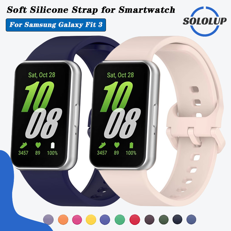 สาย for Samsung Galaxy Fit 3 สมาร์ทว็อช สายยางกีฬา สายนาฬิกาปรับได้กันน้ำ for Samsung Fit 3