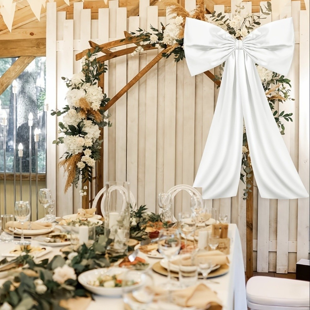 PREVALENT Giant Bowknot, ริบบิ้นผ้าซาตินขนาดใหญ่ Big Coquette Bow, แขวนโบว์ตกแต่งวันเกิด Party - รูปที่ 5