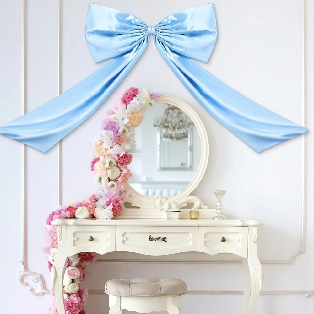 PREVALENT Giant Bowknot, ริบบิ้นผ้าซาตินขนาดใหญ่ Big Coquette Bow, แขวนโบว์ตกแต่งวันเกิด Party - รูปที่ 2