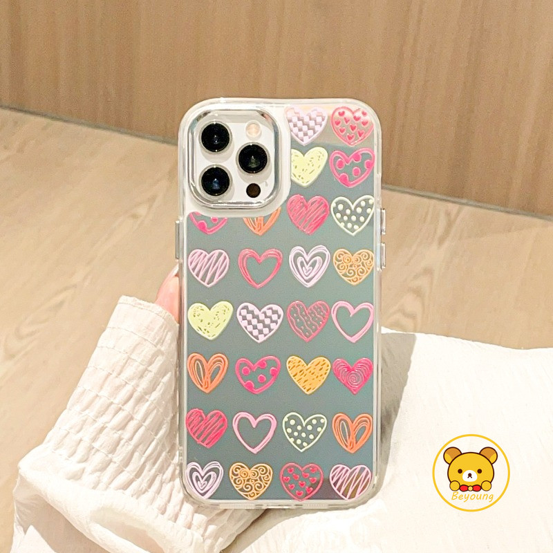 Love Heart Graffiti MirrorปลอกสําหรับOPPO A5 A5X A2M A3X A3 A2X A2 Pro A98 A80 A79 A59 A16K A16E A1X