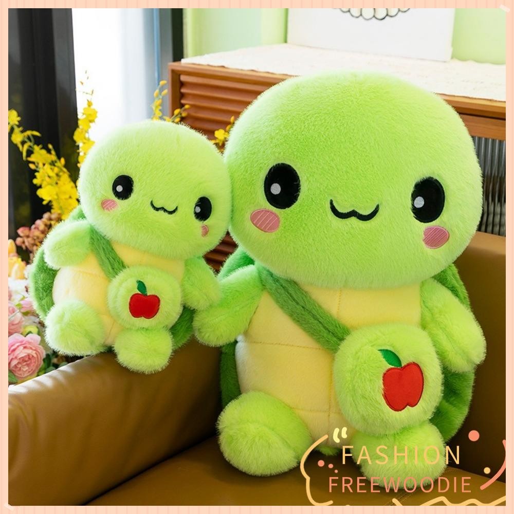 FREEWOODIE ตุ๊กตาตุ๊กตา,กระเป๋าเป้สะพายหลังนุ่มตุ๊กตาเต่า,น่ารัก 23 ซม./35 ซม.ของเล่นตุ๊กตาของขวัญวันเกิด