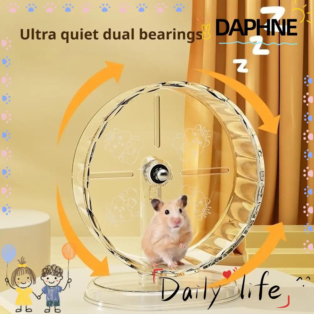 DAPHNE ล้อออกกําลังกายสัตว์เลี้ยง 1 ชิ้น​, ง่ายต่อการถอดล้อวิ่งหนูแฮมสเตอร์เงียบ, ทําความสะอาดกว้างขึ้นโปร่งใสวิ่งออกกําลังกายของเล่นสัตว์เลี้ยงอุปกรณ์เสริม