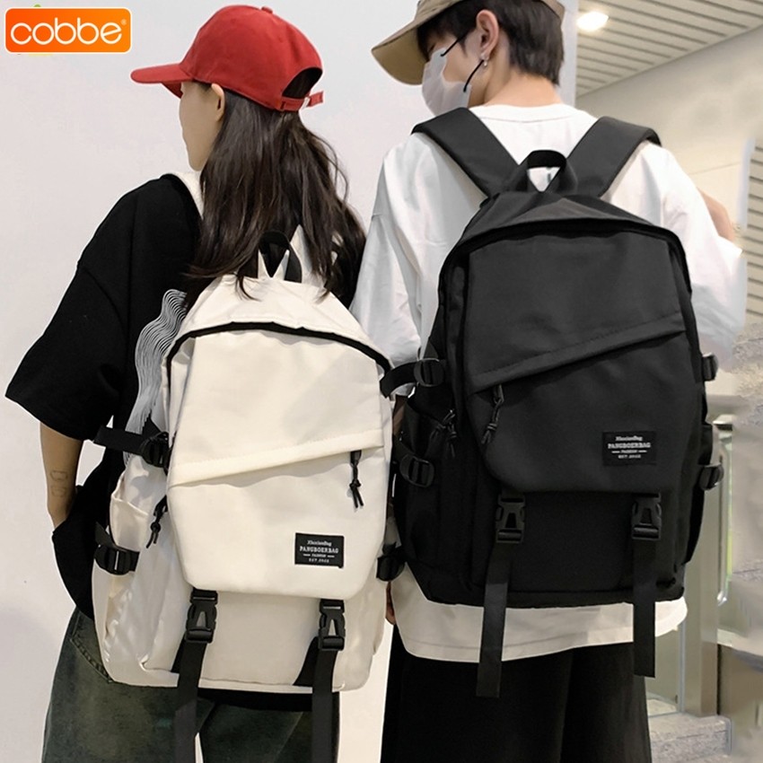 Cobbe กระเป๋าเป้สะพายหลัง กระเป๋าลําลอง Backpack แฟชั่น เรียบง่าย ใช้ได้ผู้หญิงและผู้ชาย มี 2 สีให้เลือก
