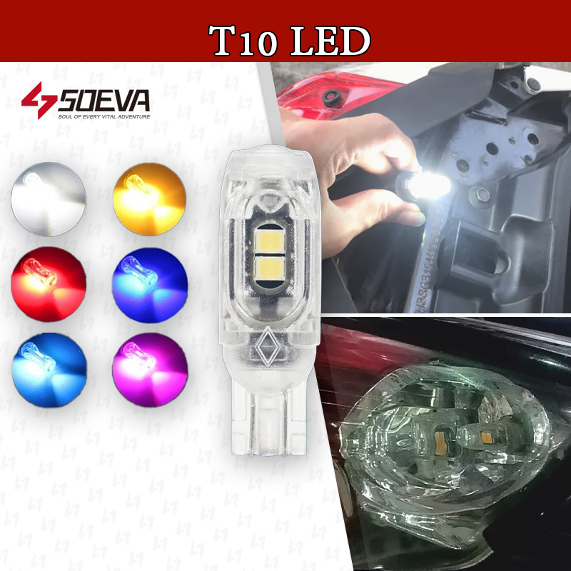 หลอดไฟเลี้ยว Led T10 W5W กว้าง 194 พร้อมเลนส์จอดรถยนต์ 2835 5SMD 1 ชิ้น