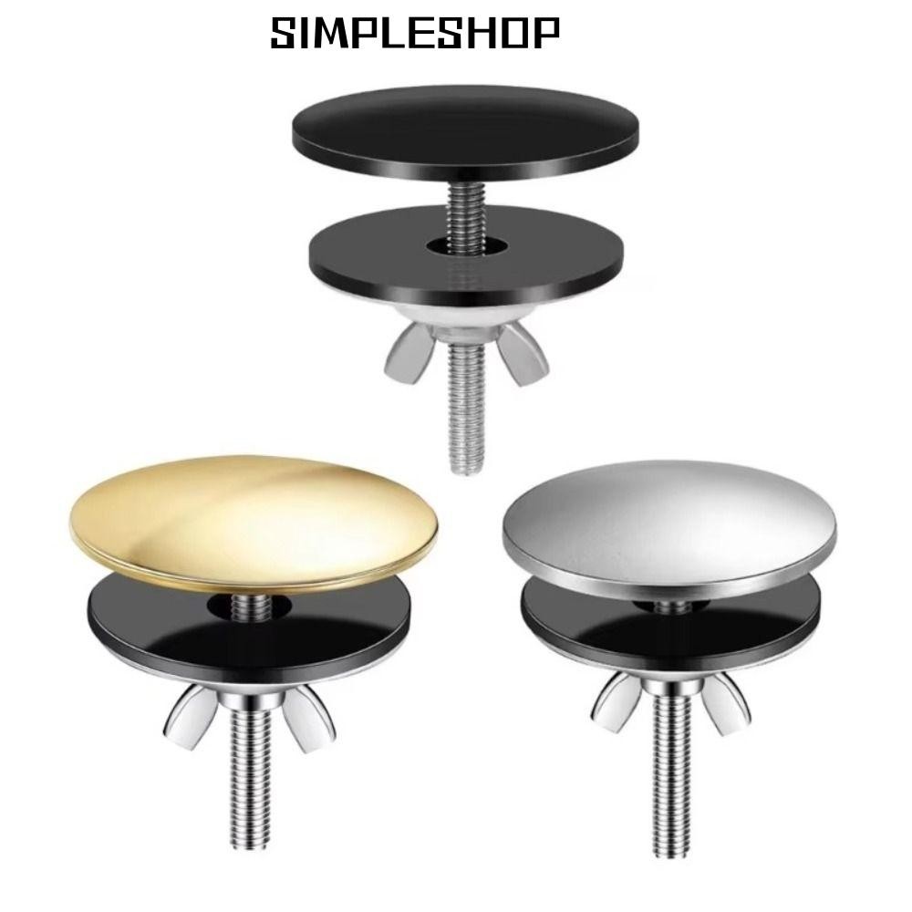 SIMPLESHOP ฝาปิดรูก๊อกน้ํา, ฝาปิดรูอ่างล้างจานสีเงิน M6 สีดํา, ฝาปิดรูแตะอ่างล้างจานสแตนเลส