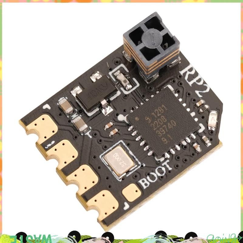 RP2 ตัวรับสัญญาณนาโน PCB สีดําความล่าช้าต่ําสําหรับรุ่น TX16S TX12 ELRS