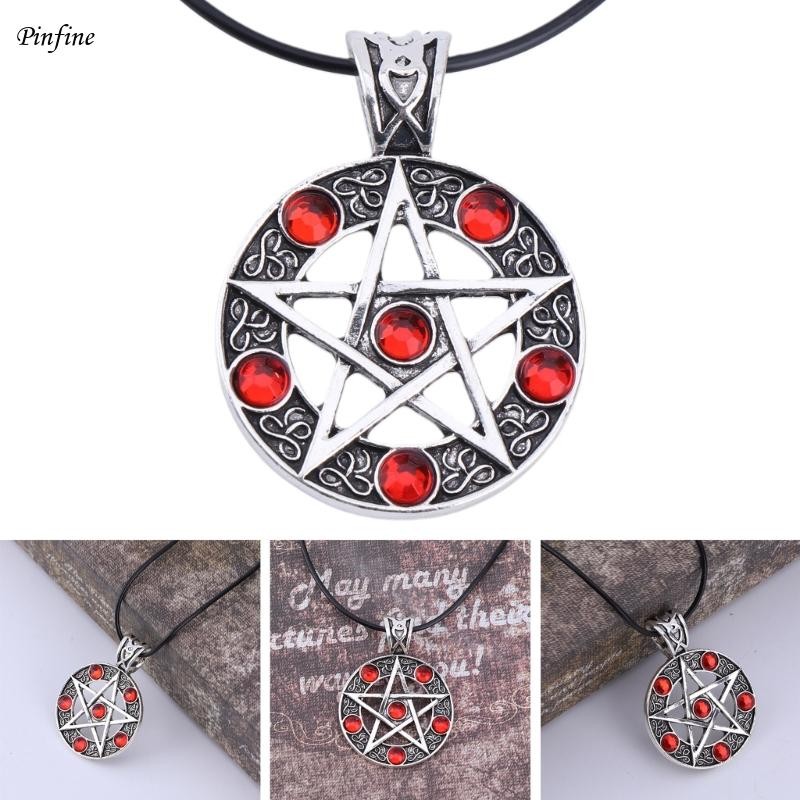 Pinfine จี้และสร้อยคอสเพลย์ ดีไซน์แฟชั่น Invert Pentacle จากวัสดุ Pewter