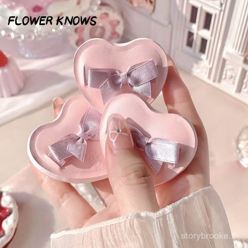FLOWER KNOWS พัฟแป้ง สตรอเบอร์รี่ Cupid Love Air Cushion Puff Cute Marshmallow Puff บรรจุภัณฑ์อิสระเปียกและแห้ง XL7L
