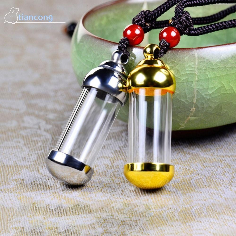 TIANCONG Vial สร้อยคอ Cremation Pet Screw Cap Wishing Bottle