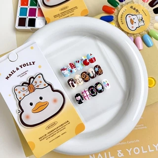แผ่นเพ้นท์เล็บเป็ด Youli 18 สี 🐣แผ่นเพ้นท์สี San Yuan เจลทาเล็บดอกไม้สำหรับใช้ในร้านทำเล็บ