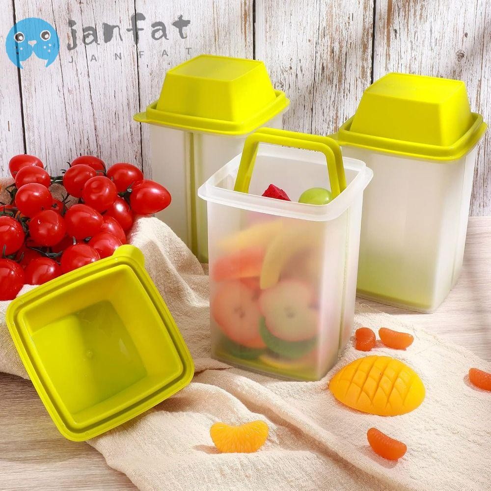 JANFAT ผักดองพร้อมที่กรองพร้อมฝาปิด โถดองแบบใช้ซ้ําได้, ที่เก็บปลอดทุกอย่างคุณภาพสูง BPA ฟรีที่วางดอ