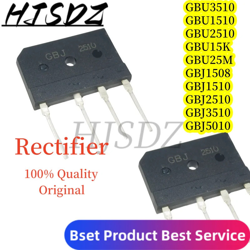 1-5PCS GBU3510 GBU1510 GBU2510 GBU15K GBU25M GBJ1508 GBJ1510 GBJ2510 GBJ3510 GBJ5010 เตาแม่เหล็กไฟฟ้