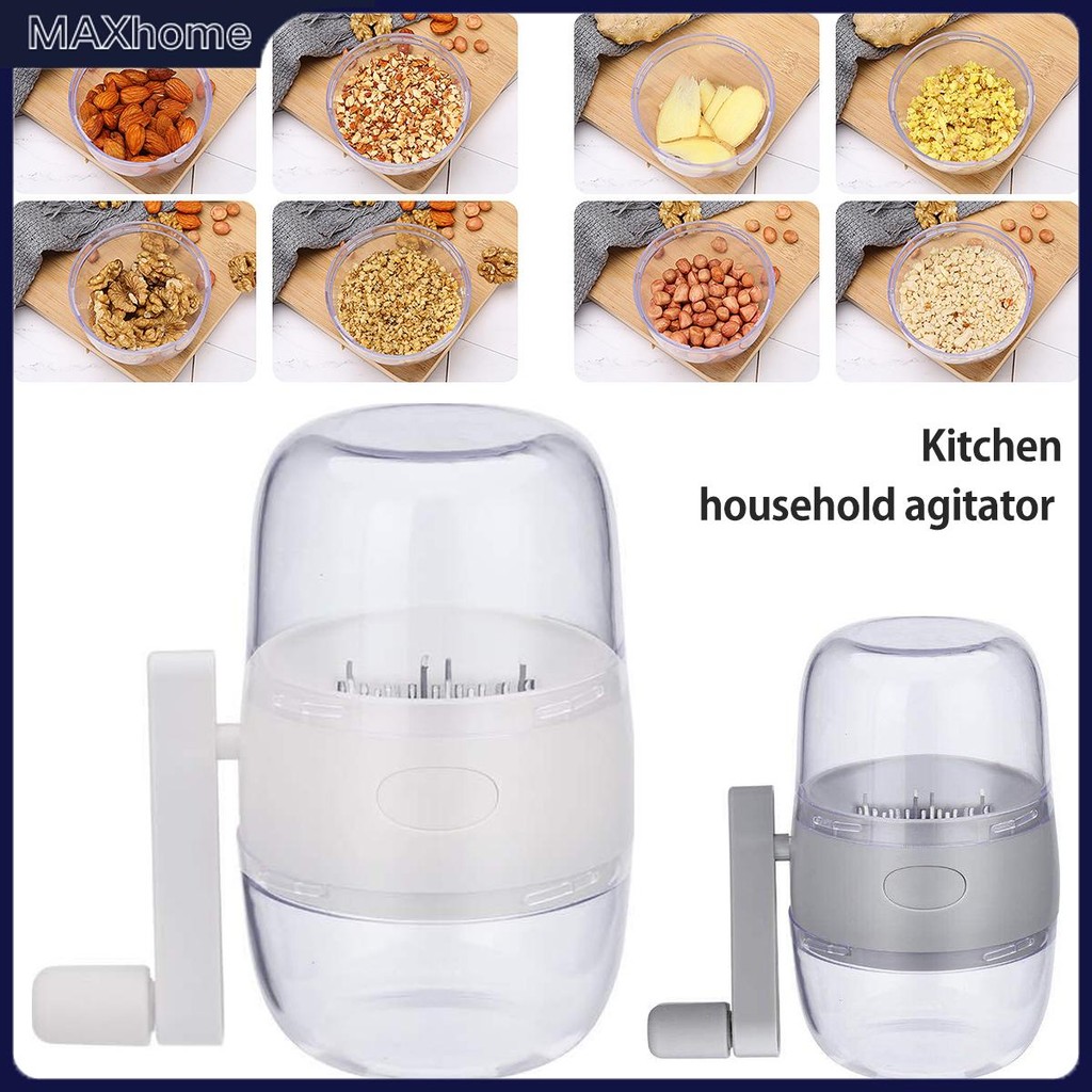 Nut Chopper เครื่องบดถั่วแบบแมนนวลพร้อมใบมีดสแตนเลส เครื่องทําลายถั่วลิสงแบบถอดได้ SHOPTKC4131