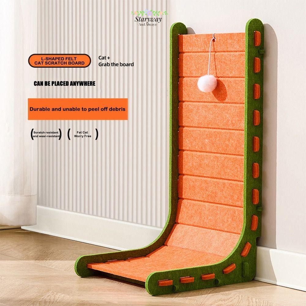 STARYSWAY Cat Scratch Board,แนวตั้งL-Type Felt Cat Climbingกรอบ,Scratch-Resistant Anti-Scratchของเล่นแมวอุปกรณ์ของขวัญสัตว์เลี้ยง