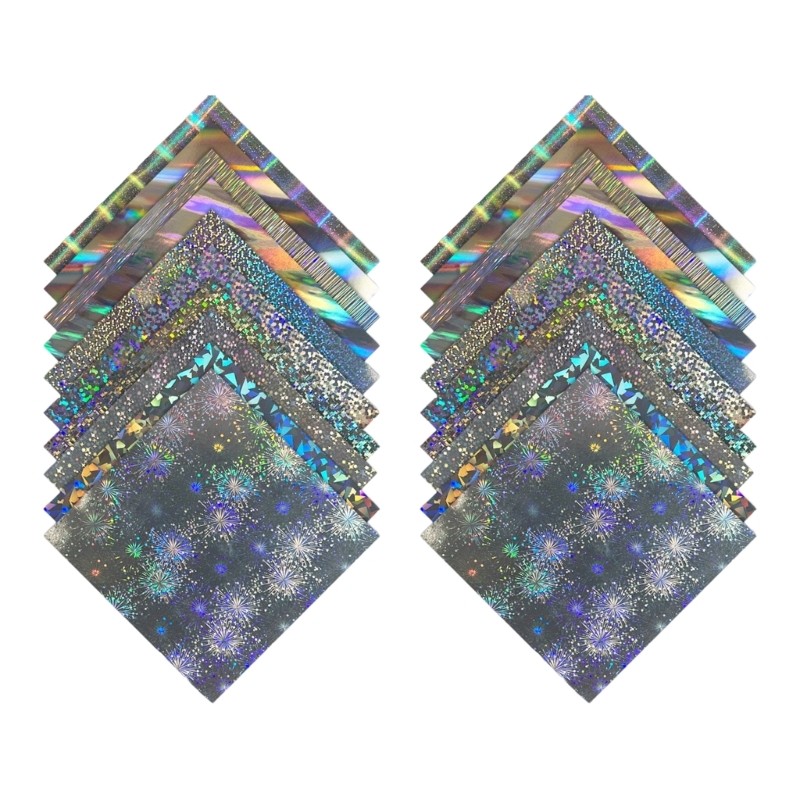 TREA 20 แผ่น Shimmering Craft Paper 10 สี Shimmering Paper Sheet สําหรับ Art Craft