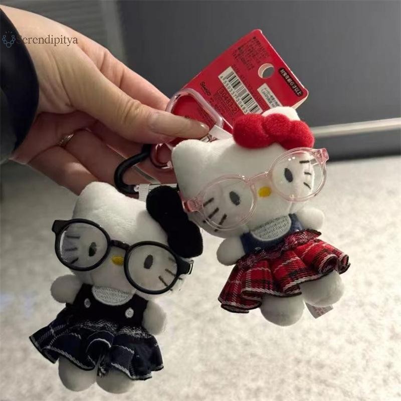 SEE การ์ตูนตุ๊กตา Sanrio Hello Kitty พวงกุญแจจี้น่ารักตุ๊กตาพวงกุญแจประณีต Creative กระเป๋าเป้สะพายหลังอุปกรณ์ตกแต่งของขวัญ TH