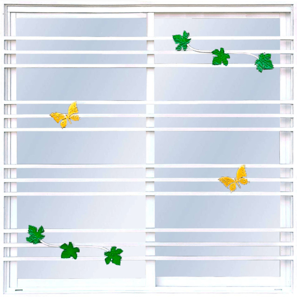 LOCAL789 WELLINGTAN (LIKE) หน้าต่างอะลูมิเนียมพร้อมเหล็กดัด บานเลื่อน SS 100x100ซม. สีขาว พร้อมมุ้ง 