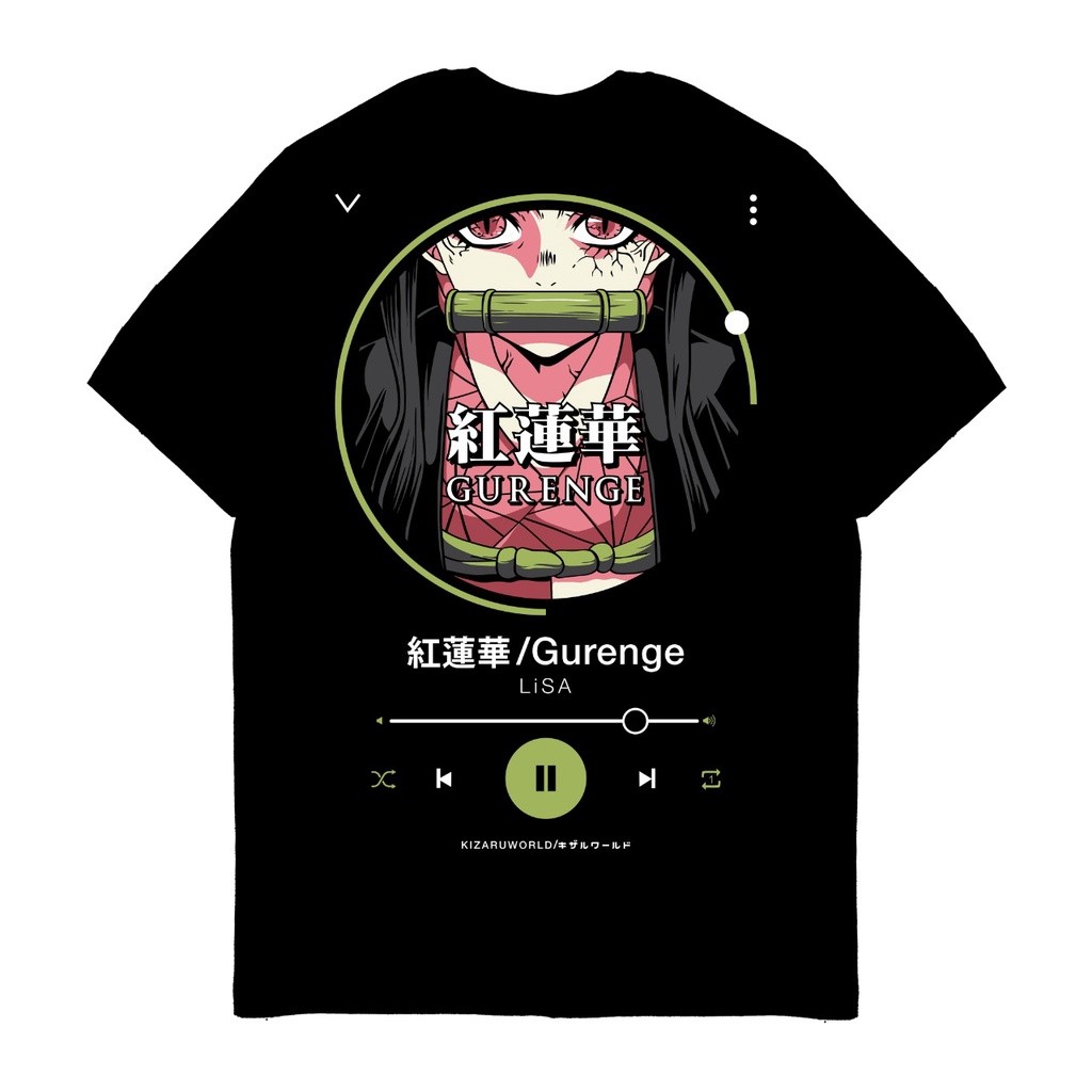 (ใหม่) KIZARU T-Shirt Music Series Demon Slayer GURENGE