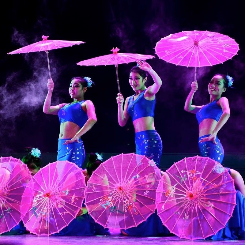 โปร่งใสโปร่งใส Flowerless เมืองขนาดเล็ก Rain Lane ร่มเต้นรํา Juyaya ร่มประสิทธิภาพคลาสสิก Props ร่มเ