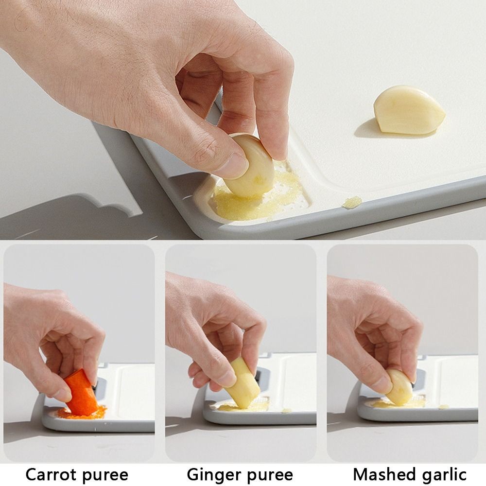 เขียง อามูระ เขียงมัลติฟังก์ชั่นสองด้านสแตนเลสทนทานกันลื่นพร้อมที่เหลาเขียงอุปกรณ์ครัว - รูปที่ 7