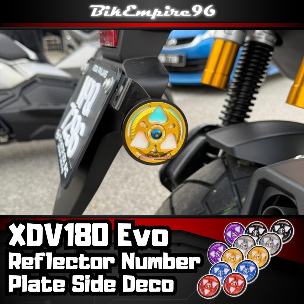 XDV180 Evo แผ่นสะท้อนแสงจํานวนด้านข้าง Deco Night ขับรถป้ายสะท้อนแสงคําเตือน Reflector Keeway XDV180